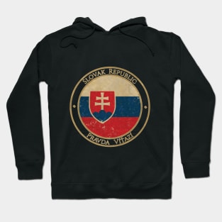 Vintage Slovakia Slovak Republic Europe European EU Flag Hoodie